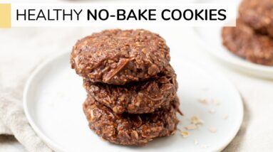 NO BAKE COOKIES | healthy chocolate oatmeal breakfast cookie