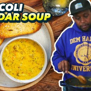 Panera Copycat - Lighter Broccoli Cheddar Soup with Chicken