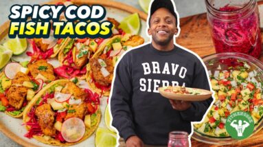 Recipe Quickie - Spicy Cod Fish Tacos (Mediterranean Diet)