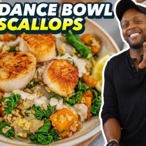 My Go-To Abundance Bowl with Scallops - Mediterranean Diet