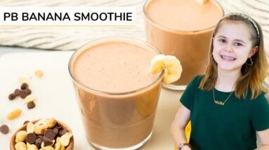 PEANUT BUTTER BANANA SMOOTHIE | just 4-ingredients