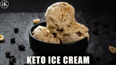 Easy Keto Ice Cream ONLY 1 NET CARB PER SCOOP!!! Delicious Coffee & Hazelnut Ice Cream