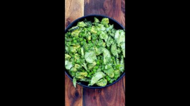 Creamy Avocado, Cucumber, Peas & Herbs Salad Bowl SHORT