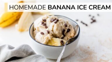 HOMEMADE BANANA ICE CREAM | no sugar, no dairy, no machine