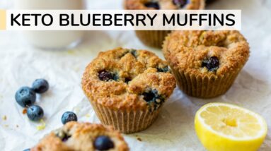 KETO BLUEBERRY MUFFINS | easy, healthy muffin recipe