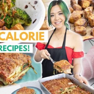 LOW CALORIE VEGAN RECIPES + MEAL PREP (Lasagna, Quinoa Bowl, Popsicles)