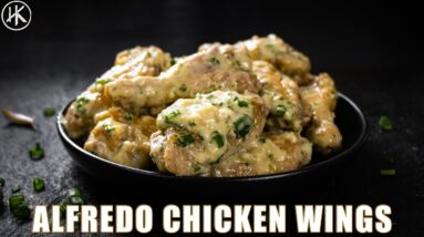 Keto Wings!!! Delicious Crispy Alfredo Chicken Wings (Inspired by Nick DiGiovanni)