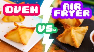 Oven vs. Air Fryer APPETIZERS – Wings, Mushrooms & Crab Rangoon!