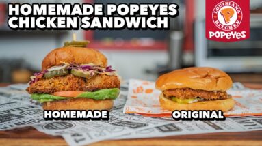 Reimagined Healthy Popeyes Chicken Sandwich with Reduced Fat