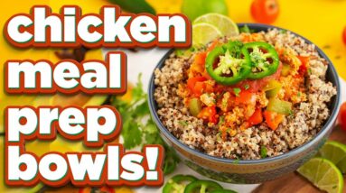 3 Healthy Chicken Meal Prep Bowls