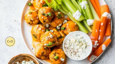 BUFFALO CHICKEN MEATBALLS | slow cooker chicken recipe