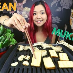 KOREAN BBQ MUKBANG (VEGAN) - my fave way to eat TONS of veggies / Munching Mondays Ep.102