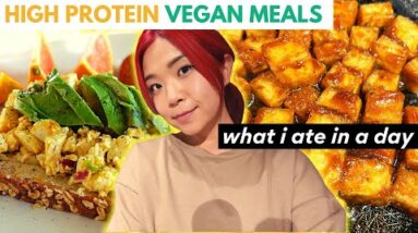 What I Ate in a Day as a Vegan Living Alone | High Protein ❤️ Egg Salad, Teriyaki Tofu, Salad Rolls