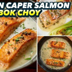 Salmon in Lemon Caper Sauce with Bok Choy