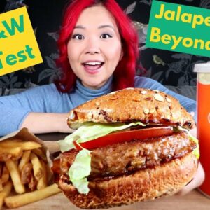 A&W PLANT-BASED Jalapeno Lime Beyond Burger Taste Test / Munching Mondays Ep.108