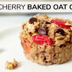 TART CHERRY + CHOCOLATE BAKED OATMEAL CUPS