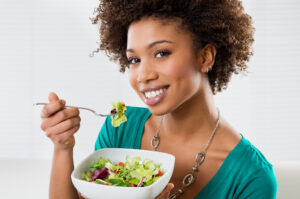 Women eating healthy