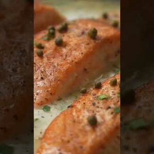 Lemon Caper Salmon #shorts #lemon #salmon #recipe