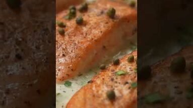 Lemon Caper Salmon #shorts #lemon #salmon #recipe