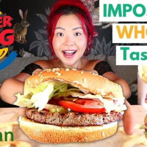 Burger King IMPOSSIBLE WHOPPER Taste Test Mukbang | Munching Mondays ep.113