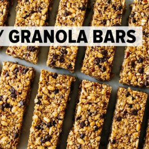 HEALTHY GRANOLA BARS | chewy chocolate chip granola bars + gluten-free!