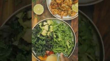 Green Chili Tequila Lime Shrimp Salad #shrimp #tequila #chili #lime #salad #food #cooking #recipe