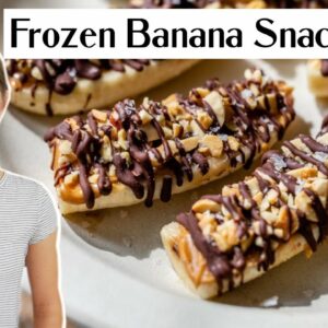 FROZEN BANANA SNACK BARS | Cooking with Katie