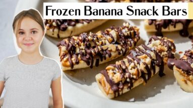 FROZEN BANANA SNACK BARS | Cooking with Katie