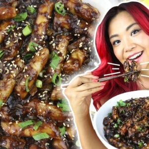 STOP EVERYTHING & TRY THIS BLACK BEAN TTEOKBOKKI (JJAJANG TTEOKBOKKI RECIPE)