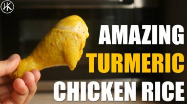 AMAZING Turmeric Chicken Rice (featuring my dog Miso)