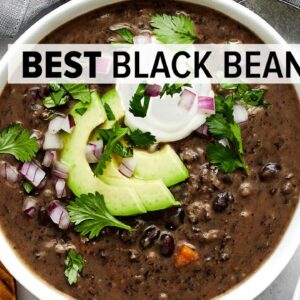 BLACK BEAN SOUP is a vegetarian soup that's SO DARN good!