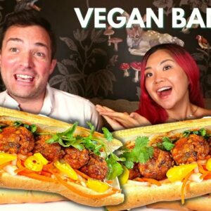 GIANT VEGAN BANH MI (Vietnamese Subs) MUKBANG! Munching Mondays   Ep.115