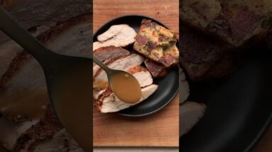 The BEST roast turkey breast with sage and butter #shorts