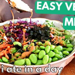 WHAT I ATE IN A DAY VEGAN (Day in My Life with My Dogs!) | EASY VEGAN MEALS