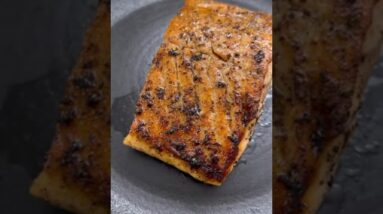 Crispy Skin Salmon #shorts #salmon #salmonrecipe #recipe #food #foodie #cooking #mealprep