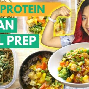 HIGH PROTEIN VEGAN MEAL PREP (weight loss friendly & low-waste!)