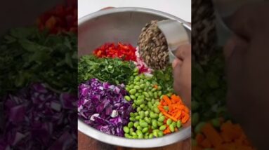 Spicy Peanut Chopped Grain Bowl #shorts #peanut #recipe #recipes #food #foodie #cooking
