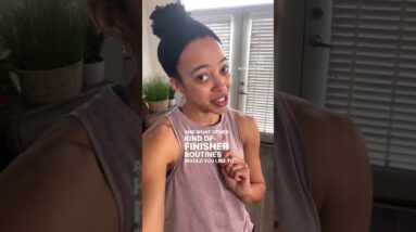 Tasha's pockets stole the show 😂 Tell us: do you like burnouts/finisher workouts like this?