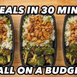 $3 Meals in 30 minutes - Jerk Chicken, Coconut rice & Peas