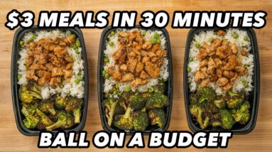 $3 Meals in 30 minutes - Jerk Chicken, Coconut rice & Peas