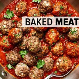 Easy Meatballs Recipe | in a homemade marinara sauce