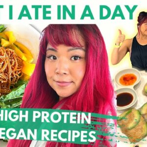 FITNESS ROUTINE + WHAT I ATE IN A DAY (High Protein VEGAN Recipes)