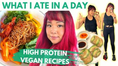 FITNESS ROUTINE + WHAT I ATE IN A DAY (High Protein VEGAN Recipes)