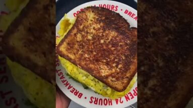 Mega Omelette Sandwich #shorts #omelette #eggsandwich #omeletterecipe #recipe #food #foodie