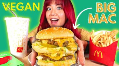 VEGAN MCDONALDS MUKBANG (Big Mac, Fries, Apple Pie, Coke Zero)