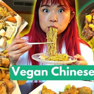 HOTEL ROOM CHINESE FOOD (VEGAN) MUKBANG / Munching Mondays Ep.120