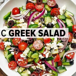 EASY GREEK SALAD RECIPE | plus meal prep ideas & tips!