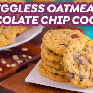 Eggless Oatmeal Chocolate Chip Cookies