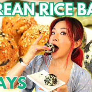 KOREAN RICE BALLS (JUMEOKBAP) 4 WAYS | VEGAN & EASY 비건 주먹밥