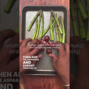 Sheet Pan Dinner #cooking #foodie #seabass #asparagus #cherrytomato #cherrytomatoes